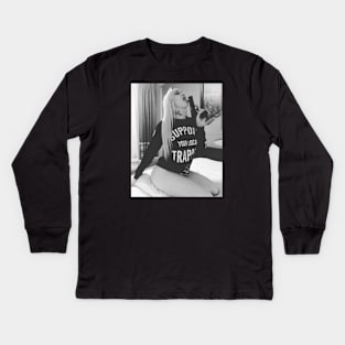 Support your local trapper Kids Long Sleeve T-Shirt